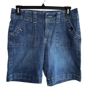 Rider by Lee Denim Jean Shorts Midi Womens Size 10 Comfort Stretch Denim Classic